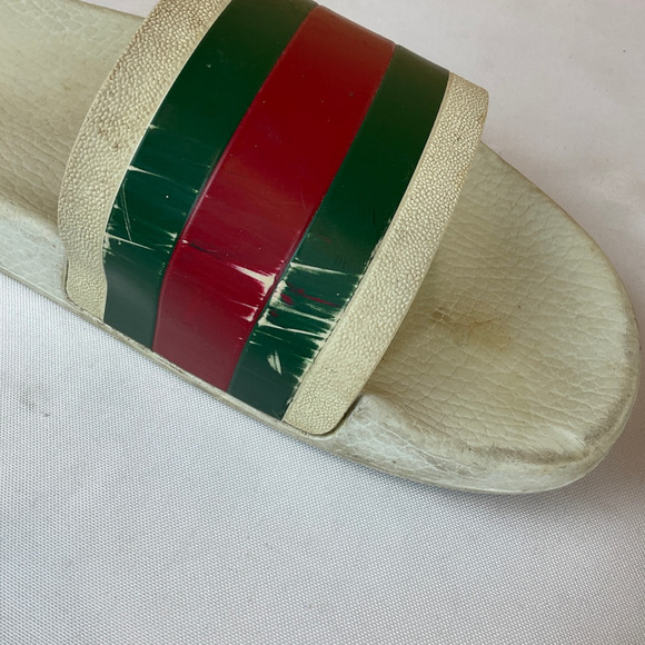 Gucci Pursuit 72 Slides, White/Red/Green - *EST* Size 8 or 9 Men\'s main image 8